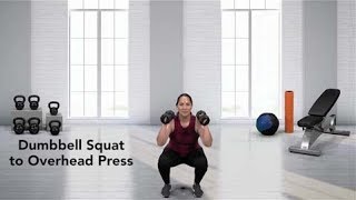 How to do a Dumbbell Squat to Overhead Press [upl. by Lerrad]