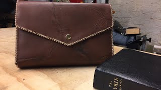 Leather Bible Cover With Fabric Lining [upl. by Chow]