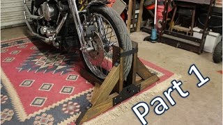 Homemade Motorcycle Stand Part 1 [upl. by Aisatsana]