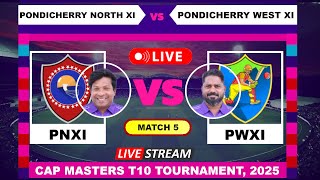 Pondicherry North XI vs Pondicherry West XI T10 Live Cricket  English Commentary [upl. by Webster]