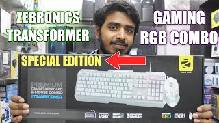 Unboxing amp Review Zebronics Transformer Gaming Keyboard amp Mouse Combo  RGB Keyboard and Mouse Combo [upl. by Baggett]