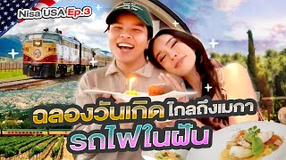 Nisa USA 🇺🇸 Ep 3 วันเกิดวิทูนปีนี้ฉลองบนรถไฟที่เมกา คลิปนี้ร้องไห้😭 [upl. by Savannah96]