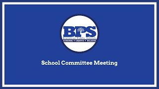 BPS School Committee  April 27 2020 [upl. by Wilkey]