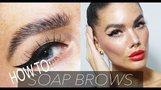 HOW TO DO SOAP BROWS  Linda Hallberg [upl. by Soigroeg]