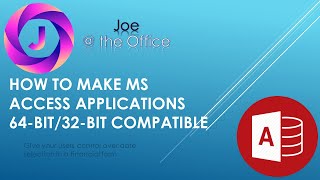 How to make Your MS Access Applications 6432 Bit Compatible PtrSafe [upl. by Inhoj]
