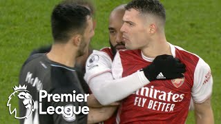 Granit Xhaka receives red card for violent conduct against Burnley  Premier League  NBC Sports [upl. by Yam]