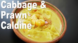 GOAN CABBAGE AND PRAWN CALDINE  GOAN FOOD [upl. by Sutherlan]