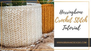 Crochet Herringbone Stitch [upl. by Ttnerb]