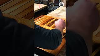 Man Builds Cedar Wood Table for Patio [upl. by Napra]