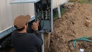 DIY Electrical Service Installation 200 Amp Main Breaker  Electric Service [upl. by Lilhak929]