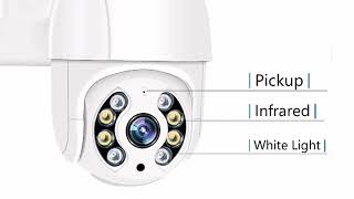 Kültéri Biztonsági IP Kamera Pan  Tilt Wifi kamera HD1080P H265 Onvif HD PTZ Wifi [upl. by Hildegarde]