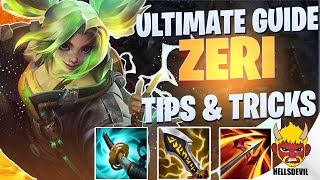 WILD RIFT ULTIMATE ZERI GUIDE  TIPS amp TRICKS  Guide amp Build [upl. by Vernita]