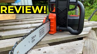 A powerful 40v cordless Chainsaw from Black and Decker  My Review [upl. by Htims81]