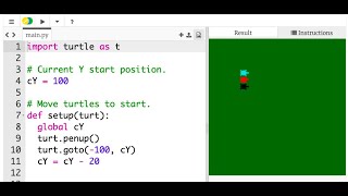 Python tutorial turtle racing video 1 [upl. by Ahseit107]