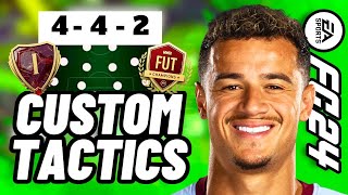 MOST META 442 FORMATION amp CUSTOM TACTICS FOR EA FC 24 ULTIMATE TEAM fc24 [upl. by Tonneson]