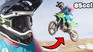 Absolutely RIPPING KX 85 at Motorcross Track [upl. by Suirada770]