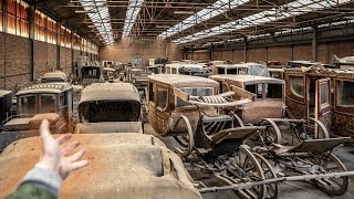 FOUND an Abandoned Warehouse Hangar FULL OF Valuable Antique Carriages [upl. by Yleik]