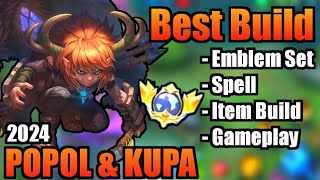 POPOL AND KUPA BEST BUILD 2024  TOP 1 GLOBAL POPOL AND KUPA BUILD  POPOL AND KUPA  MOBILE LEGENDS [upl. by Leia]