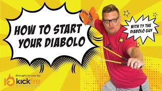 How to Start Your Diabolo  Diabolo Tricks For Beginners  KickFire Diabolos  Chinese YoYo Tricks [upl. by Enale]