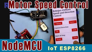 Full Control of DC Motor with ESP8266 NodeMCU D1 Mini over WiFi [upl. by Akamaozu149]