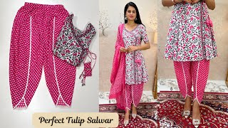 Perfect Tulip Salwar Cutting And StitchingSalwar DesignTrendy Bottom Design [upl. by Adnohrahs]