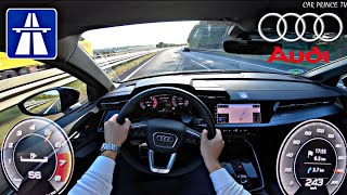 Audi A3 35 TFSI POV TOP SPEED German Autobahn NO LIMIT [upl. by Ahselet]