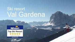 Ski resort Val Gardena  wwwskiresortinfo [upl. by Hobey]