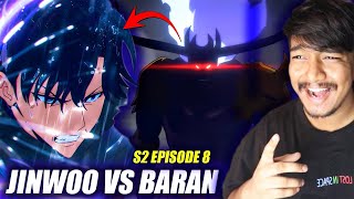 Jinwoo Defeated Baran💀  Jinwoo vs Baran  Solo Leveling Season 2 Episode 8 in Hindi [upl. by Ahsyak]