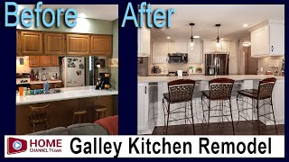 Before amp After Galley Kitchen Remodel by KLM Kitchens Baths Floors  Kitchen Design Ideas [upl. by Ecnarf333]