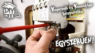 Kapcsoló és konnektor beszerelés egyszerűen  Green Cottage DIY  MUNKÁLATOK A HÁZ KÖRÜL [upl. by Acinnod]