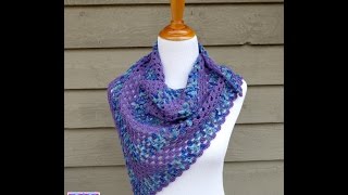 How To Crochet the Larkspur Shawlette [upl. by Noda]