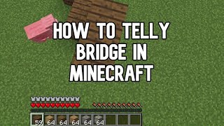 Tutorial How to Telly Bridge in Minecraft [upl. by Lindemann]