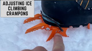 Adjusting Ice Climbing Crampons [upl. by Hakilam475]