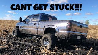 I went mudding with DRAG SLICKS on my Duramax [upl. by Yssac]