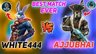 WHITE444 VS AJJUBHAI  MENA SERVER LEGEND VS BIGGEST YOUTUBER OF INDIA  1 VS 1 CUSTOM  WHO WON [upl. by Nytsirt]