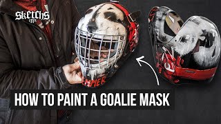 Custom Painting a Goalie Mask With CRAZY DETAIL [upl. by Milone]