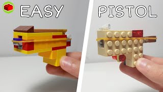 Build Mini Easy LEGO Pistols Easy Tutorial [upl. by Vivica491]