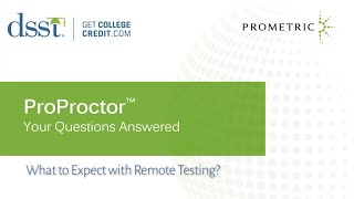 DSST Remote Testing Expectations Part 1 [upl. by Dagny]