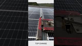 Solar roof panels cleaning process smartwork goodtools [upl. by Nnylrefinnej]