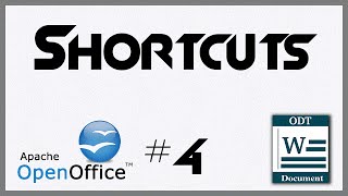 Shortcuts  4  Introduction to OpenOffice Writer [upl. by Rhody]