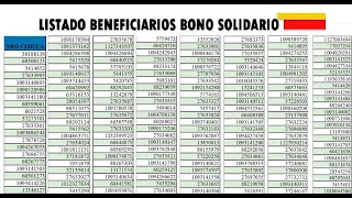 Listado Beneficiarios Bono Solidario  Consulte su CC [upl. by Ierdna]