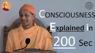 Consciousness beautifully explained in 200 sec  Swami Sarvapriyananda at IIT Kanpur [upl. by Aluino215]