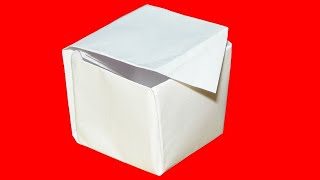 Cómo hacer un cubo de papel con tapa paso a paso [upl. by Giles]