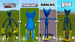 What if I Become Nightmare Huggy Wuggy MINECRAFT vs ROBLOX vs Poppy Playtime Chapter 3 [upl. by Gratia]