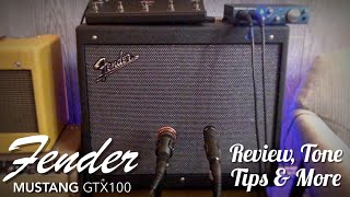 Fender Mustang GTX100 Review Tone Tips amp More [upl. by Dlawso]