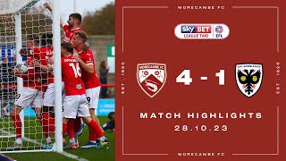 Highlights  Morecambe 4 AFC Wimbledon 1 [upl. by Akyre]