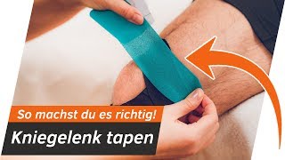 KNIE TAPEN  Kniegelenk RICHTIG TAPEN gegen Schmerzen  Andiletics [upl. by Nedak126]