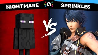 Nightmare Enderman vs Sprinkles Chrom  Super Smash Bros Ultimate Amiibo Fights [upl. by Ralaigh340]