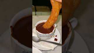 CHURROS IN MADRID🇪🇸Chocolatería San Ginés🍫 churros spain travel [upl. by Garneau]