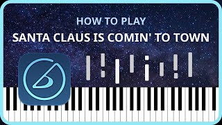 Santa Claus is Comin to Town easy jazz piano tutorial [upl. by Zirkle]